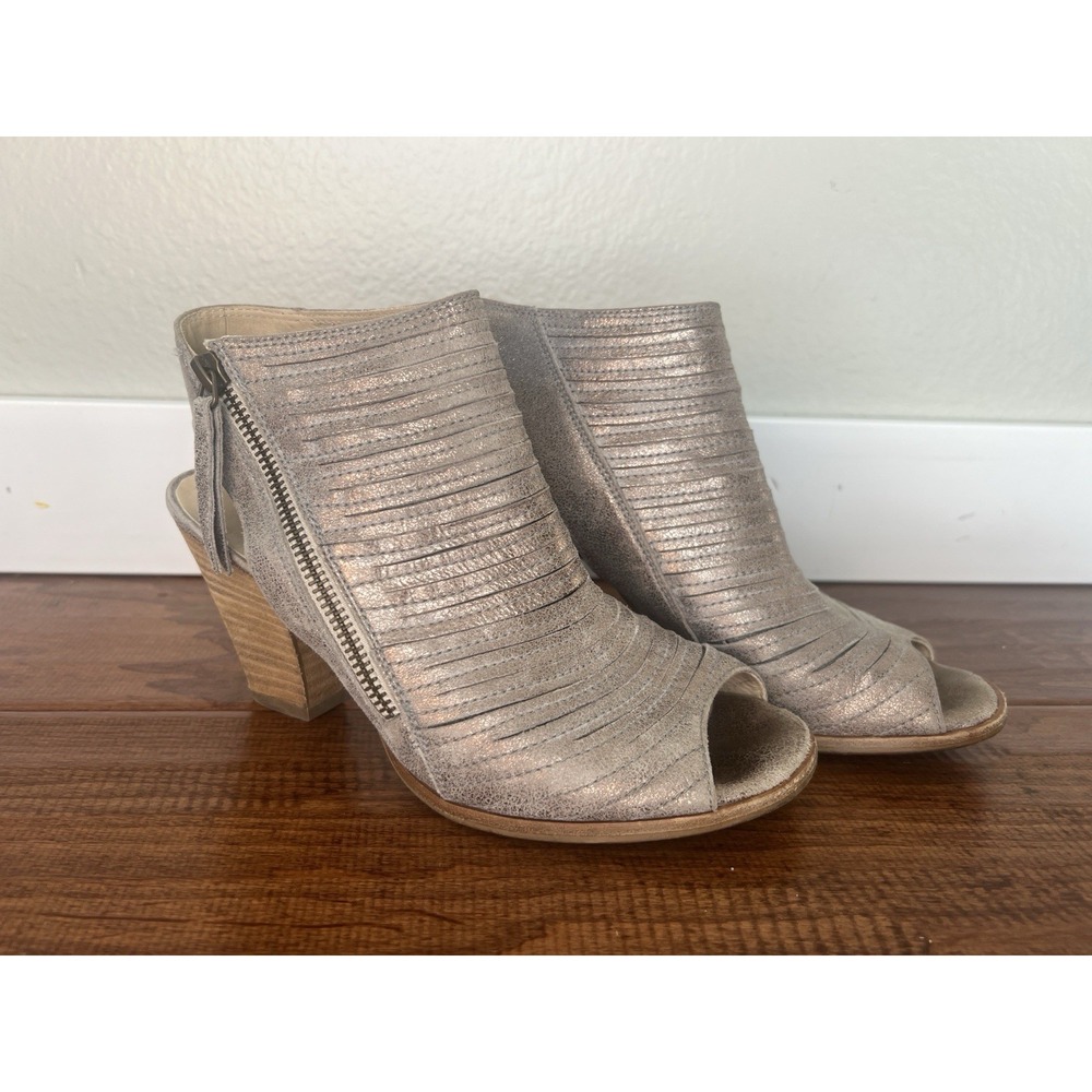 PAUL GREEN Cayanne Leather Peep Toe Sandal BOOTIE SMOKE LEATHER Size 6.5 4.5uk